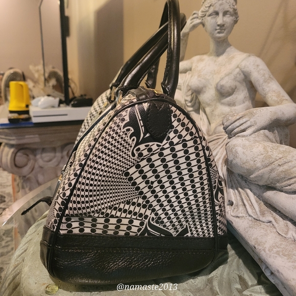 L.A.M.B. Gwen Stefani Samburu Speedy Satchel Leather Canvas Designer Celeb #33 - Picture 5 of 17